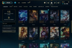 Bronze 3 com 35 Champs e 40 Skins - League of Legends LOL