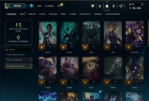 Bronze 3 com 35 Champs e 40 Skins - League of Legends LOL