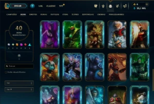 Bronze 3 com 35 Champs e 40 Skins - League of Legends LOL