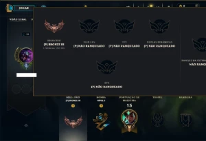 Bronze 3 com 35 Champs e 40 Skins - League of Legends LOL