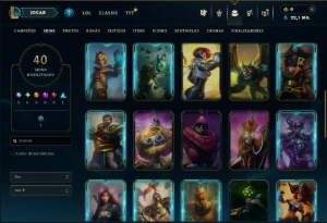 Bronze 3 com 35 Champs e 40 Skins - League of Legends LOL