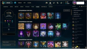 CONTA DIAMANTE 4 COM QUASE TODOS CHAMP E 206 SKINS ! - League of Legends LOL