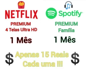 NETFLIX E SPOTIFY PREMIUM
