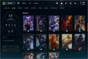 CONTA DE LOL, PRATA IV, LVL 269 COM 52 SKINS E MAIS - League of Legends