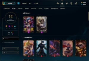 CONTA DE LOL, PRATA IV, LVL 269 COM 52 SKINS E MAIS - League of Legends