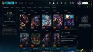 CONTA DE LOL, PRATA IV, LVL 269 COM 52 SKINS E MAIS - League of Legends