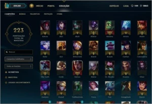 Ouro 4, 112 campões, 78 skins e 7 páginas de runa - League of Legends LOL