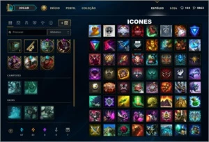 Ouro 4, 112 campões, 78 skins e 7 páginas de runa - League of Legends LOL
