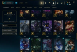 Platina 3 com 70 Champs e 29 Skins + 2 Fragmentos - League of Legends LOL