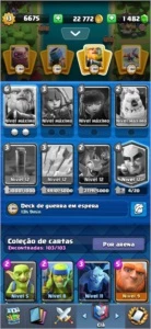 Conta Clash Royale X-Besta 6100 troféus (1500 esmeraldas)