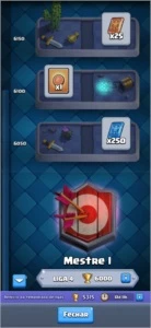 Conta Clash Royale X-Besta 6100 troféus (1500 esmeraldas)