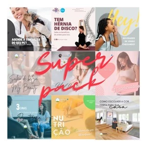 SUPER PACK CANVA ( ARTES PRONTAS E EDITAVEIS) - Serviços Digitais