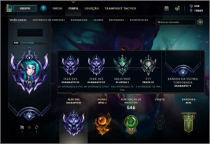 Conta LoL (várias skins) - Diamante nas filas - League of Legends