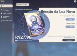 conta AR 21 mona + 22 dias de benção - Genshin Impact