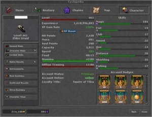 VENDO ED 460+ KALIBRA C/ EK e RP 200 na CONTA - Tibia