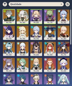 AR 58 Alhaithan + Nahida + Raiden + Ayaka + Leia descrição - Genshin Impact