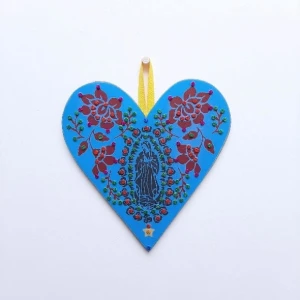 Quadro Mexicano Coração de Guadalupe - Artesanato e Personalizados