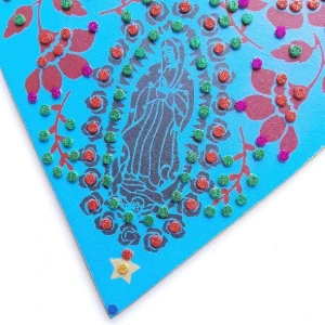 Quadro Mexicano Coração de Guadalupe - Artesanato e Personalizados