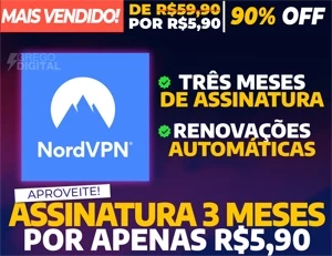 [Promoção] NordVPN Assinatura Premium 3 Meses | Envio Rápido