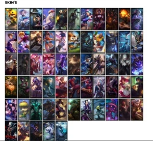 Conta ouro 4 com 100 Champs e 61 Skins - League of Legends LOL