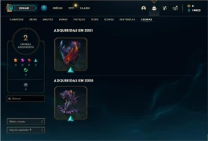 Conta ouro 4 com 100 Champs e 61 Skins - League of Legends LOL