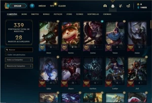 Conta ouro 4 com 100 Champs e 61 Skins - League of Legends LOL