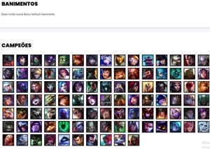 Conta ouro 4 com 100 Champs e 61 Skins - League of Legends LOL