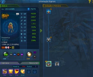 Conta LADMO Mid-End Game 4 SSS+ - Digimon Masters Online