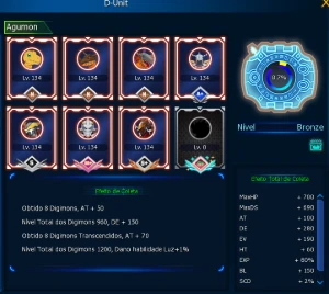 Conta LADMO Mid-End Game 4 SSS+ - Digimon Masters Online