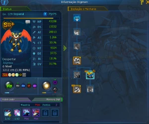 Conta LADMO Mid-End Game 4 SSS+ - Digimon Masters Online