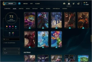 Conta platina 2 solo duo e flex com 73 skins e 80 champs - League of Legends LOL