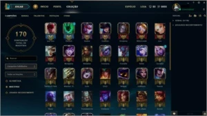 Conta platina 5 com borda de DIAMANTE - League of Legends LOL