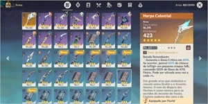 AR 33 Venti + Childe + Jean + Harpa Celestial - Genshin Impact