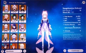 Genshin ar57 com 15personagem 5* e 3armas 5* - Genshin Impact