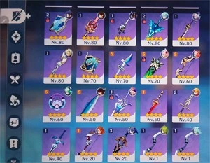Genshin ar57 com 15personagem 5* e 3armas 5* - Genshin Impact