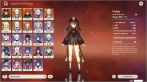 [AR 55] Hu Tao + Ayaka + Diluc + Jean + Kokomi + 1 Arma T5 - Genshin Impact