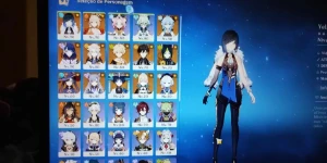 Genshin impact ar 55 7 personagens 5+ 2 armas 5