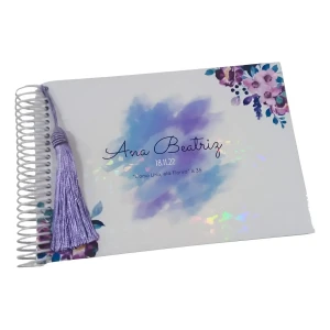 Caderno de Mensagens Personalizado A5 15 x 21 cm - Artesanato e Personalizados