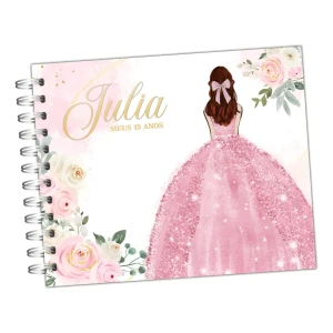 Caderno de Mensagens Personalizado A5 15 x 21 cm - Artesanato e Personalizados