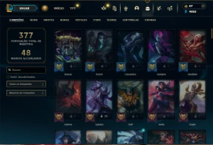 Ferro 1 com 120 Champs e 121 Skins + 2 Prestigios da Lux - League of Legends LOL