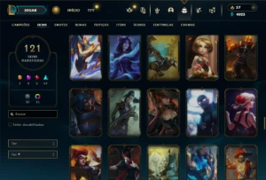 Ferro 1 com 120 Champs e 121 Skins + 2 Prestigios da Lux - League of Legends LOL