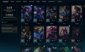 MMR Platina Todos os campeões 150 skins 70 cromas e +150k EA - League of Legends LOL
