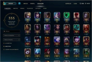 CONTA League Of Legends - Todos os Campeões e 111 Skins LOL