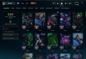 Unranked com 80 Champs e 39 Skins ( MAIN ADC ) - League of Legends LOL