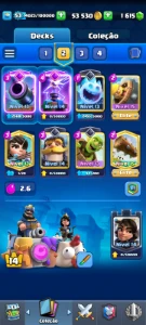 Deck Log Bait 12 Evoluções + 4 Elites [Troféus: 9000] - Clash Royale