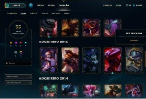 Conta gold com 35 skins. - League of Legends LOL