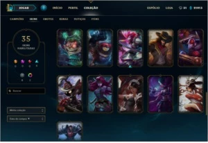 Conta gold com 35 skins. - League of Legends LOL