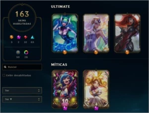Conta de LoL, 163 skins - League of Legends