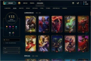 Conta lol Gold 4 133 skins (MAIS DE 1.5K DE REAIS GASTADO) - League of Legends