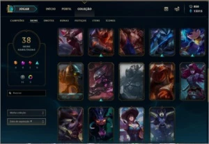 Conta Platina nas 2 filas, 105 champs, 112 ícones + - League of Legends LOL